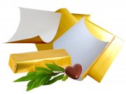 Butterfolie Gold 230x260mm-1kg/Pack einseitig beschichtetes Papier, wachskaschiert und fettdicht