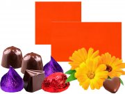 Orange matt Pralinenfolie 1kg/Pack. 10 �m stark f�r Pralinen, Tr�ffel und Schokoladen Confiserie