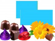 Hellblau gl�nzend Pralinenfolie 1kg/Pack. 10 �m stark f�r Pralinen, Tr�ffel und Schokoladen Confiser