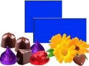 Blau gl�nzend Pralinenfolie 1kg/Pack. 10 �m stark f�r Pralinen, Tr�ffel-Schokoladen Confiseriefolie