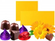 Goldgelb gl�nzend Pralinenfolie 1kg/Pack. 10 �m stark, Pralinen-, Tr�ffel- und Schokoladenfolie