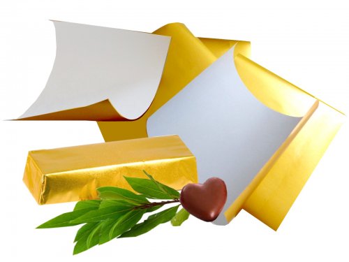 Butterfolie Gold 230x260mm-1kg/Pack einseitig beschichtetes Papier, wachskaschiert und fettdicht