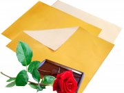Diamant gepr�gt Goldfolie 190x150mm, 1kg/Pack. 15�m stark, fertige Zuschnitte f�r Schokoladen