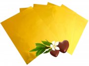 50 Blatt 50gr. alukaschiertes Papier 120x155 mm, Alu/Papier wachskaschiert Gold seidengl�nzend