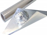 Rolle Silber Pralinenfolie 52 cm x 65 lfm, 10�m, Schokoladen Confiserie Einwickelfolie in Silber