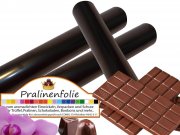 Rollen Pralinenfolie 40 cm x 90 lfm 10�m stark in Schwarz Schokoladen Einwickelfo