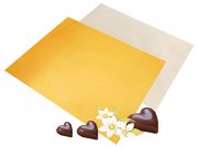 Diamant gepr�gt Goldfolie 1kg/Pack.15�m stark Wunschformat fertige Zuschnitte f�r Schokoladen