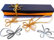 Gummiband-Schleife 100 St�ck, 20 cm Umfang in Farbe Gold & Silber Fertigschleife Ziergummiband