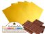50 Blatt (50gr.) alukaschiertes Papier 120x155 mm, Alu/Papier wachskaschiert Gold seidengl�nzend