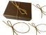 100 x Zierschleife aus Ziergummiband in Farbe Gold oder Silber kleine Geschenkschleife dehnbar