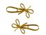 Mini Gummiband-Schleife 100 St�ck, 10 cm Umfang in Farbe Gold & Silber Fertigschleife Ziergummiband